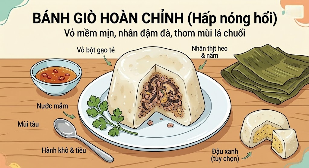 bánh giò là một món ăn truyền thống của việt nam