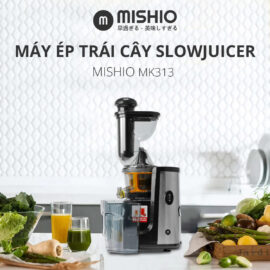 Máy Ép Trái Cây cao cấp Mishio MK313 Slowjuicer motor đồng trọng lượng máy 8.0kg