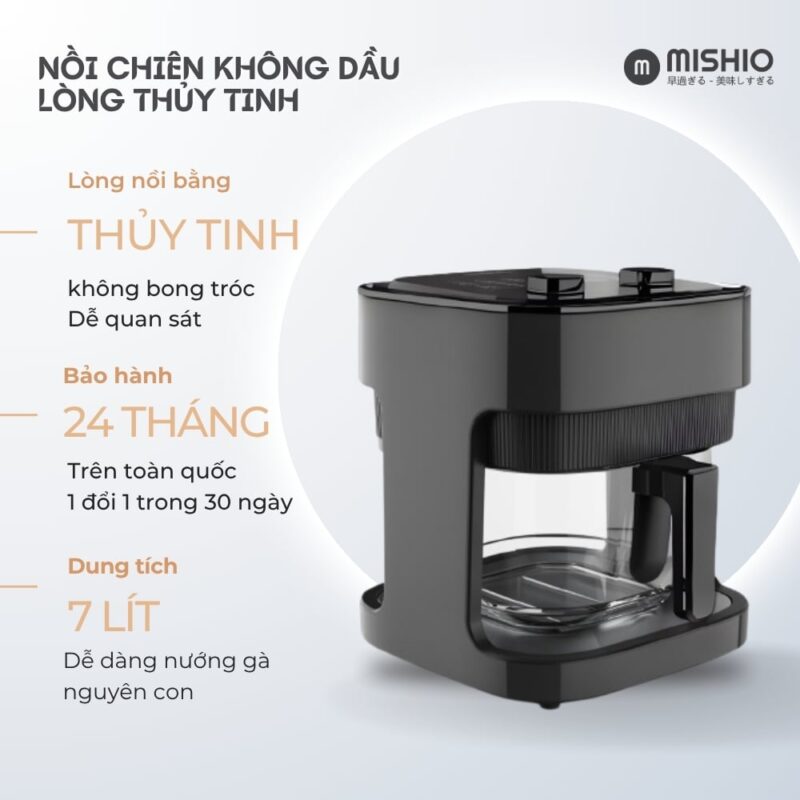 Nồi chiên không dầu Mishio MK373 7 lít