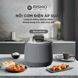 Nồi Cơm Điện Áp Suất Lòng Sứ Mishio MK396 0.8L