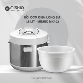 Nồi Cơm Điện Lòng Sứ Mishio MK402 1.8L
