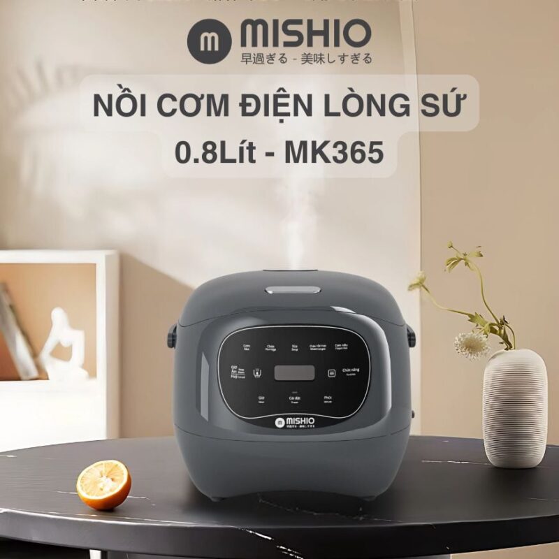 Nồi cơm điện lòng sứ dưỡng sinh Mishio MK365 0.8l
