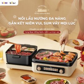 Nồi lẩu nướng đa năng Bear GR-5H22R83 (Bản Quốc Tế)