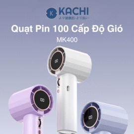 Quạt cầm tay mini Kachi MK400 pin khoẻ 100 cấp độ gió