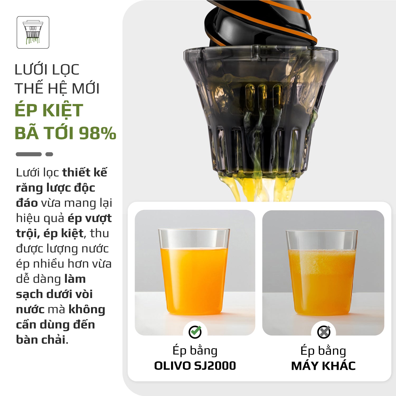 máy ép chậm olivo sj2000 (9) máy ép chậm olivo sj2000