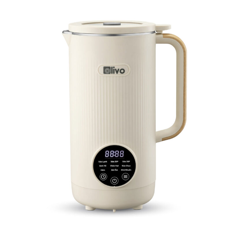 Máy Xay Nấu Đa Năng OLIVO CB1200 - Dung Tích 1.2L - Nắp INOX 304 Kết Hợp Kính Cường Lực - 10 Chế Độ, Khử Khuẩn, Chống Trào Tuyệt Đối