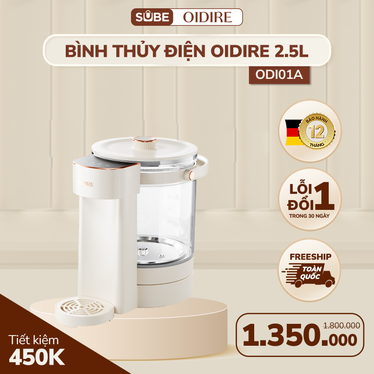 Bình Thủy Điện OIDIRE 2.5L ODI01A An Toàn Chất Lượng Nhất