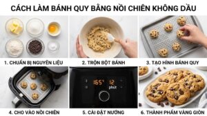 cách làm bánh quy bằng nồi chiên không dầu
