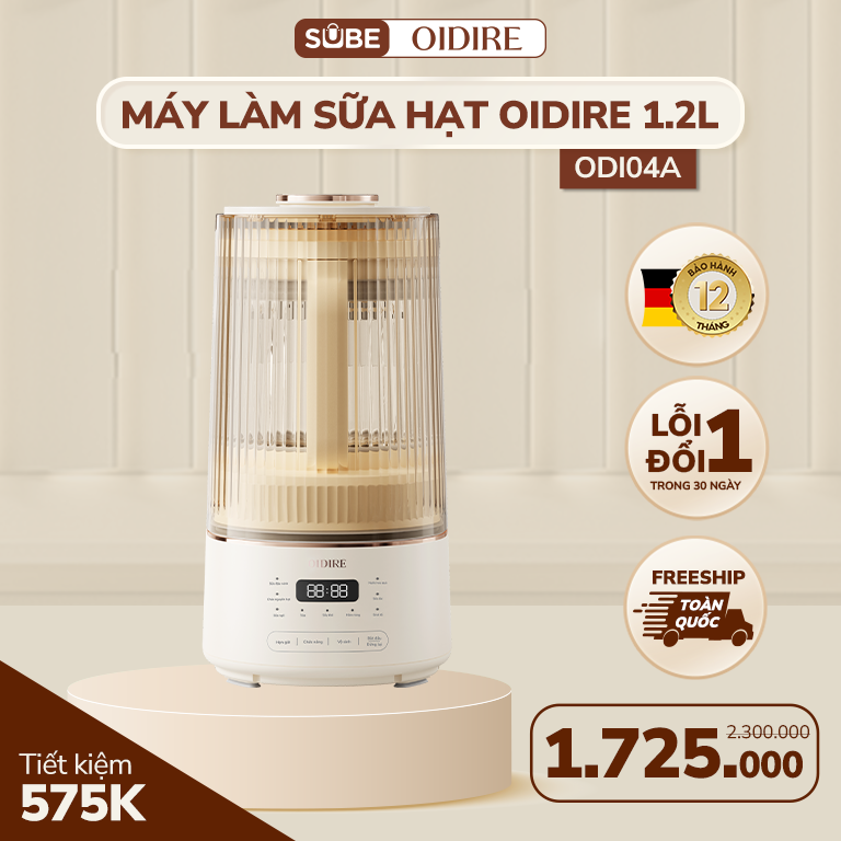 Máy Làm Sữa Hạt OIDIRE 1.2L ODI04A Chính Hãng Chất Lượng