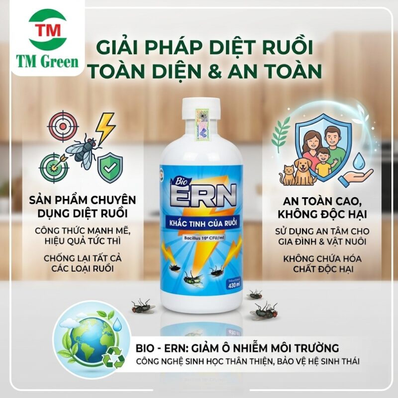 Công dụng chai thuốc diệt ruồi Bio ERN