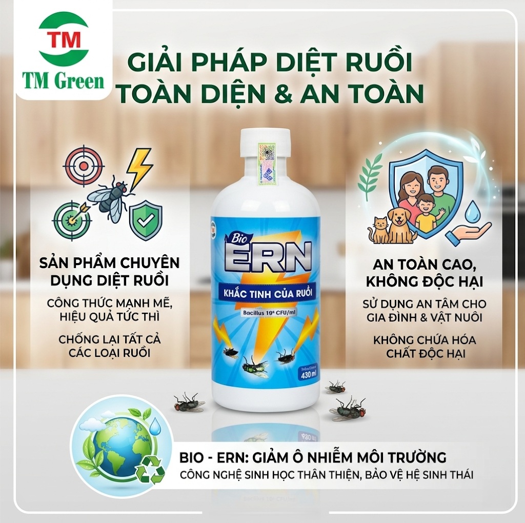 Công dụng chai thuốc diệt ruồi Bio ERN