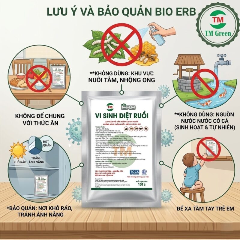Lưu ý khi sử dụng gói thuốc diệt ruồi Bio ERN