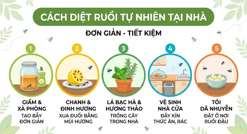 các cách diệt ruồi tự nhiên tại nhà cực kỳ đơn giản và tiết kiệm